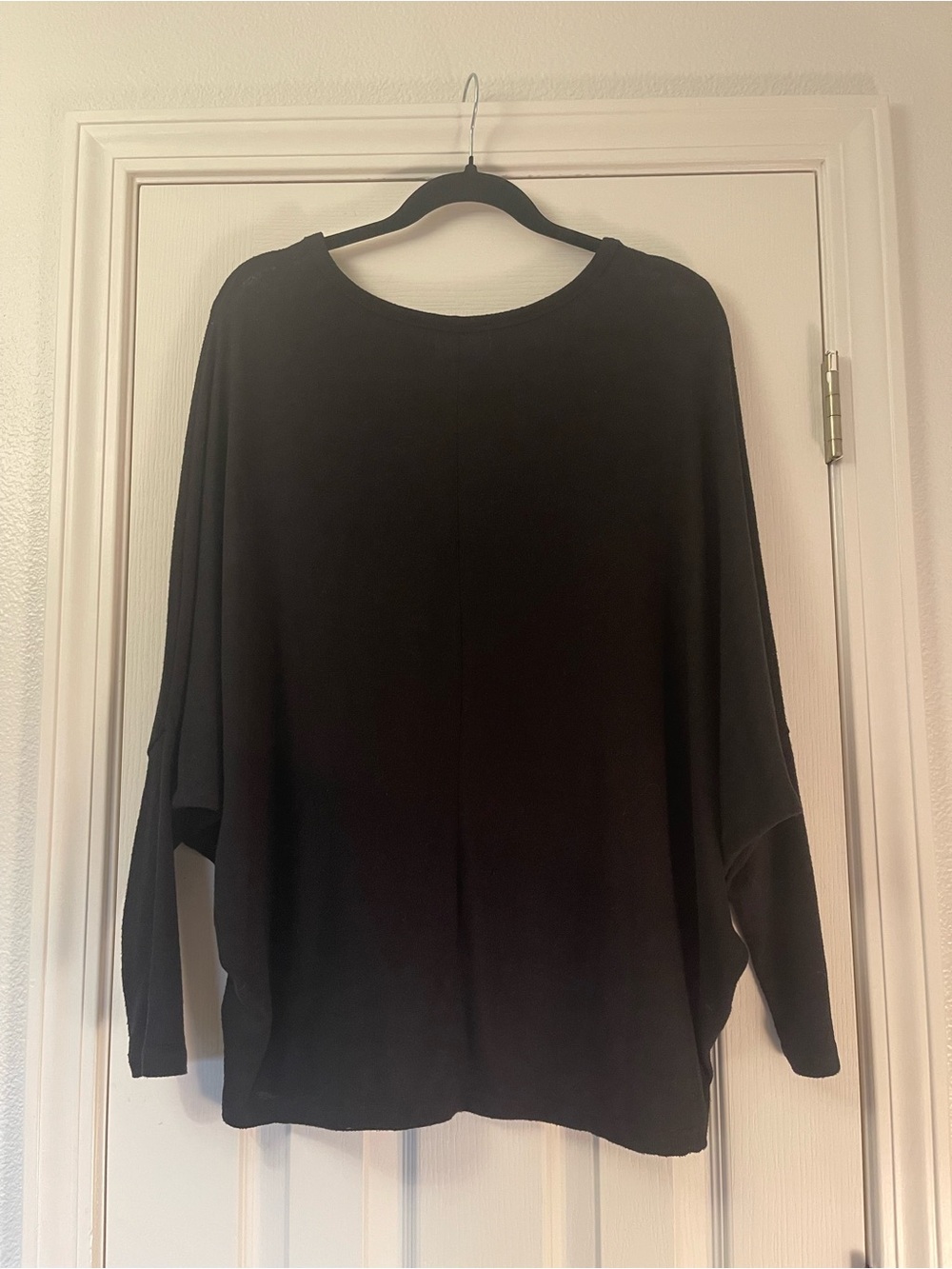 Maurices Black Relaxed Long-Sleeve lightweight sweater.